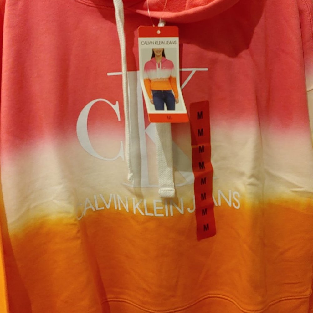 CALVIN KLEIN Jeans Women Dip Dye Hoodie - Picture 6 of 7